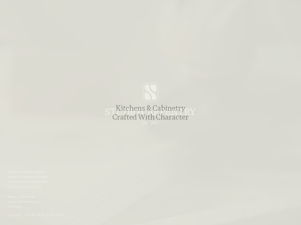 Screenshot of the website Studio Carpentry